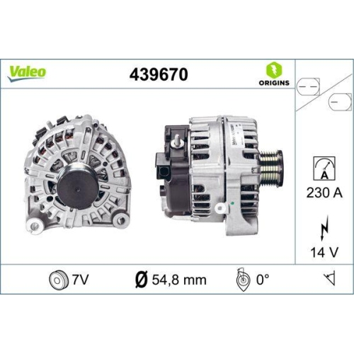 Generator Valeo 439670 Valeo Origins - New O.e. Technologie f&uuml;r Bmw