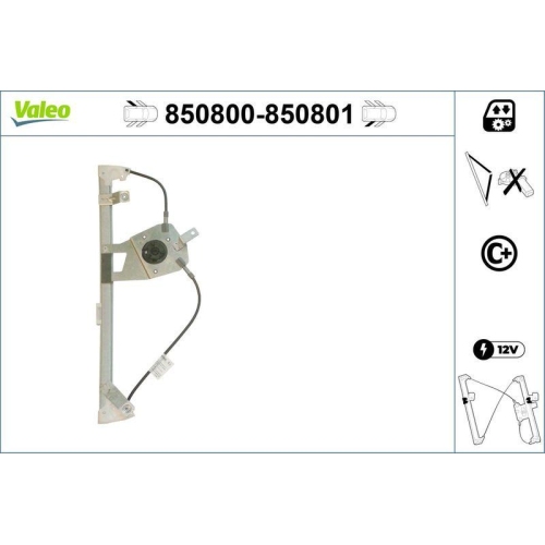 Fensterheber Valeo 850800 f&uuml;r Renault Hinten Links