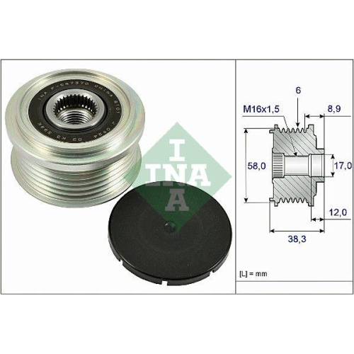 Generatorfreilauf Schaeffler Ina 535 0266 10 f&uuml;r Toyota Hyundai Kia Lexus