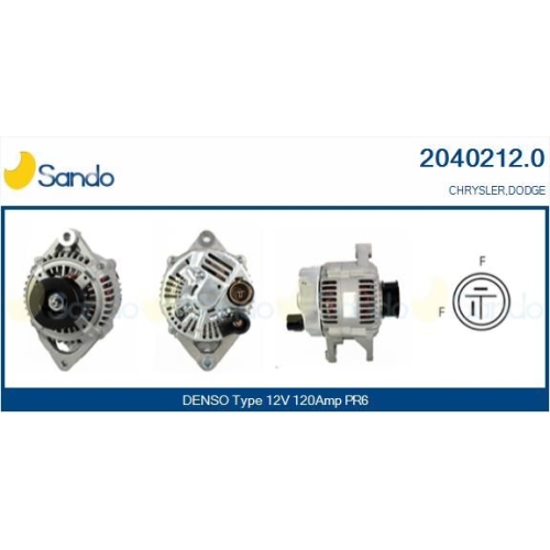 Generator Sando 2040212.0 f&uuml;r Chrysler