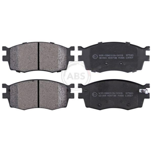 Bremsbelagsatz Scheibenbremse A.b.s. 37520 f&uuml;r Hyundai Kia Vorderachse