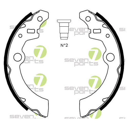 Bremsbackensatz 7 Seven Parts SVG21020 f&uuml;r Hinterachse