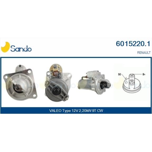 Starter Sando 6015220.1 für Renault