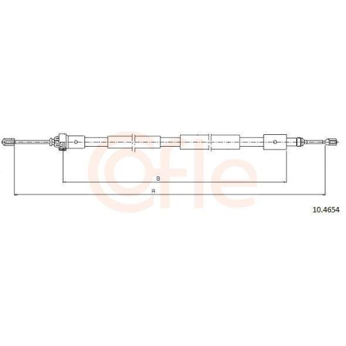 Seilzug Feststellbremse Cofle 10.4654 für Citroën Hinten Links