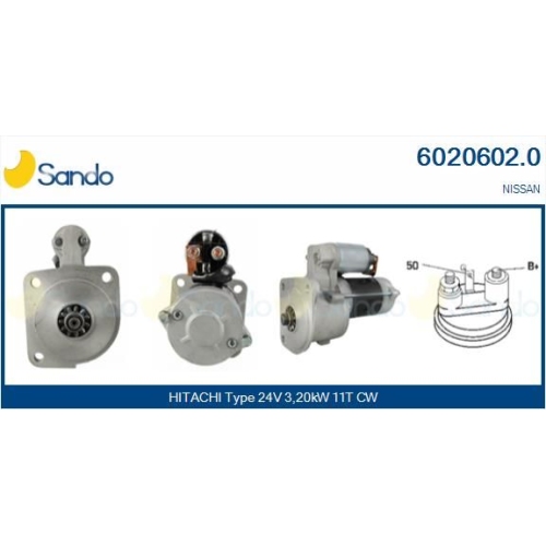 Starter Sando 6020602.0 f&uuml;r Nissan Hitachi
