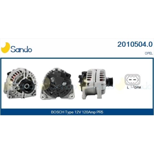 Generator Sando 2010504.0 f&uuml;r Opel