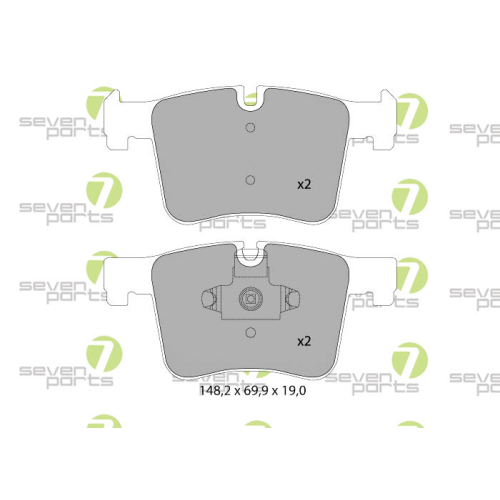 Bremsbelagsatz Scheibenbremse 7 Seven Parts SVP27920 f&uuml;r Bmw Mini 1. Vorderachse