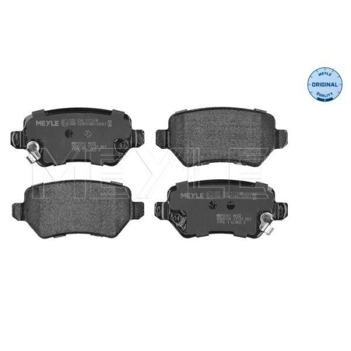 Bremsbelagsatz Scheibenbremse Meyle 0252341715W Meyle-original: True To Oe. f&uuml;r