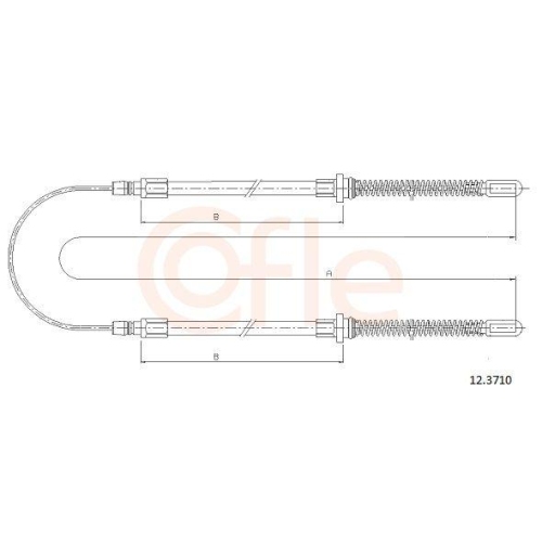 Seilzug Feststellbremse Cofle 12.3710 für Iveco Hinten