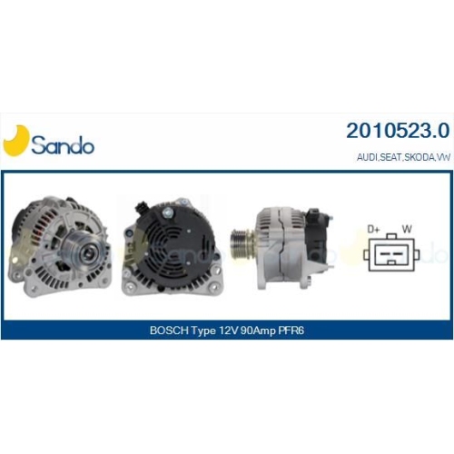 Generator Sando 2010523.0 f&uuml;r Ford Vag