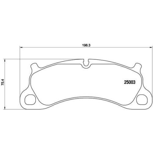 Bremsbelagsatz Scheibenbremse Brembo P65025 Prime Line f&uuml;r Porsche Vorderachse