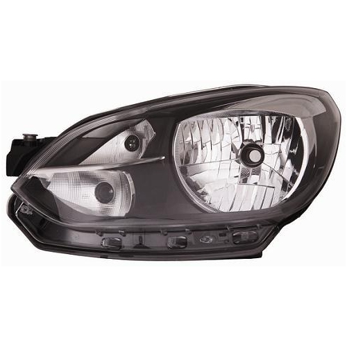 RECHTER SCHEINWERFER VOLKSWAGEN UP 2011 PARAB. SCHWARZ MIT SCHWARZEM RAND RE