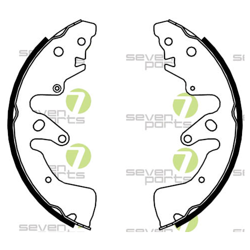 Bremsbackensatz 7 Seven Parts SVG21025 f&uuml;r Hinterachse