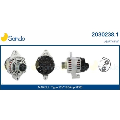 Generator Sando 2030238.1 f&uuml;r Fiat