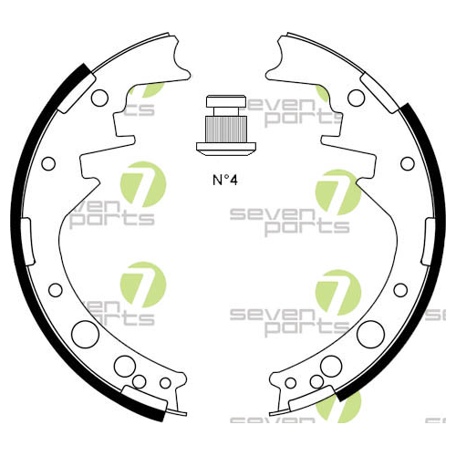 Bremsbackensatz 7 Seven Parts SVG21026 f&uuml;r Hinterachse