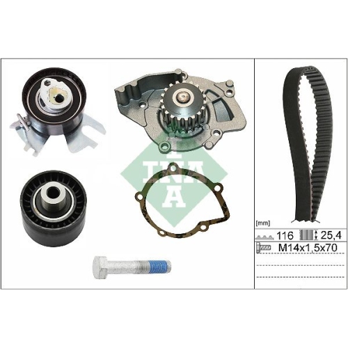 Water Pump & Timing Belt Kit Ina 530 0449 30 for Citroën Fiat Ford Lancia Volvo