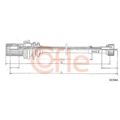 Tachowelle Cofle S07044 für Fiat