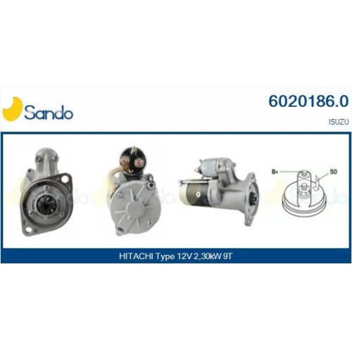 Starter Sando 6020186.0 for Isuzu Hitachi