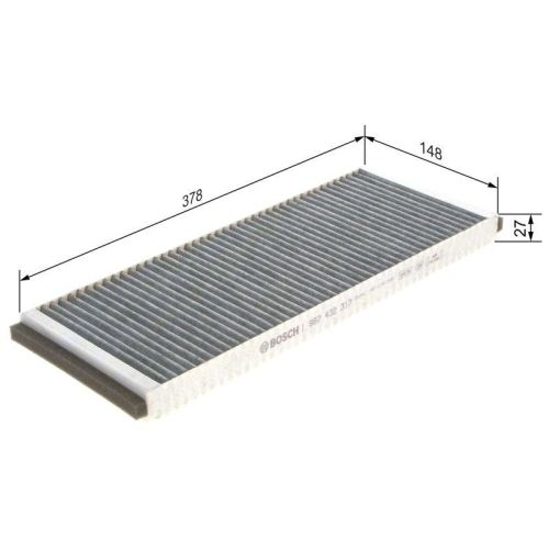 Filter Innenraumluft Bosch 1987432317 für Audi Citroën Peugeot Seat Skoda VW