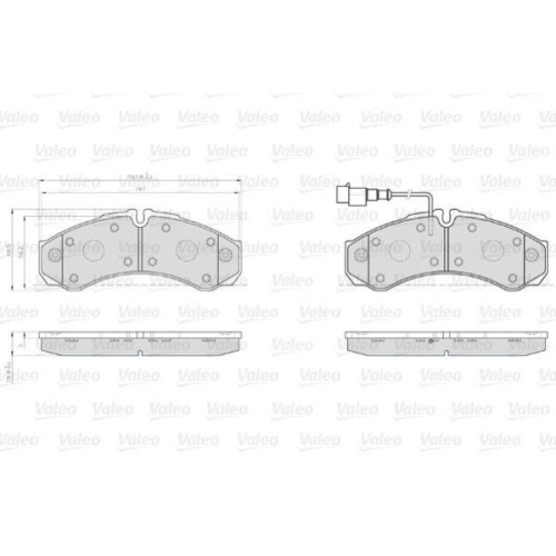Bremsbelagsatz Scheibenbremse Valeo 872121 Optipack For Lcv f&uuml;r Iveco