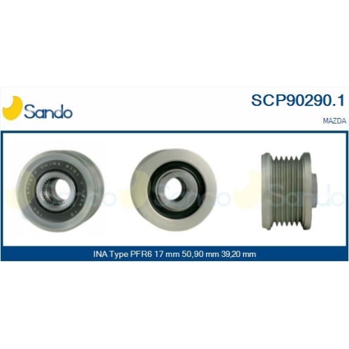 Riemenscheibe Generator Sando SCP90290.1 f&uuml;r Mazda