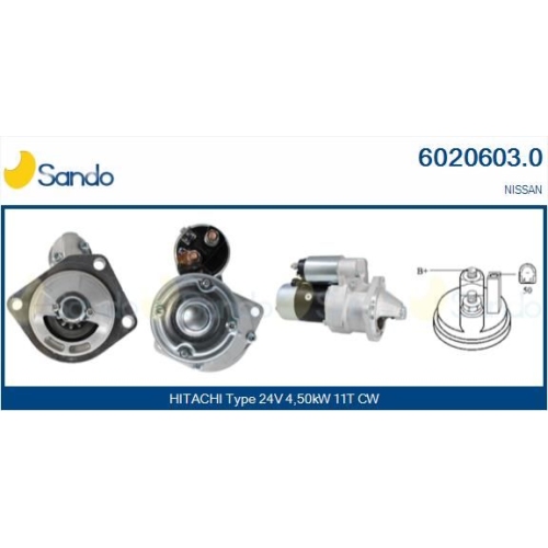 Starter Sando 6020603.0 f&uuml;r Nissan Hitachi