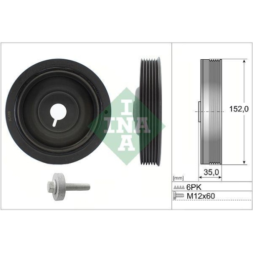 Riemenscheibensatz Kurbelwelle Schaeffler Ina 544 0054 20 für Nissan Renault