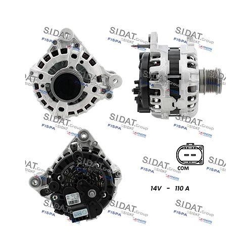 Alternator Sidat A12BH1359 for Audi Seat Skoda VW Vag