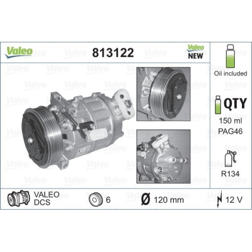 Kompressor Klimaanlage Valeo 813122 Valeo Origins New Oe Technologie f&uuml;r Saab