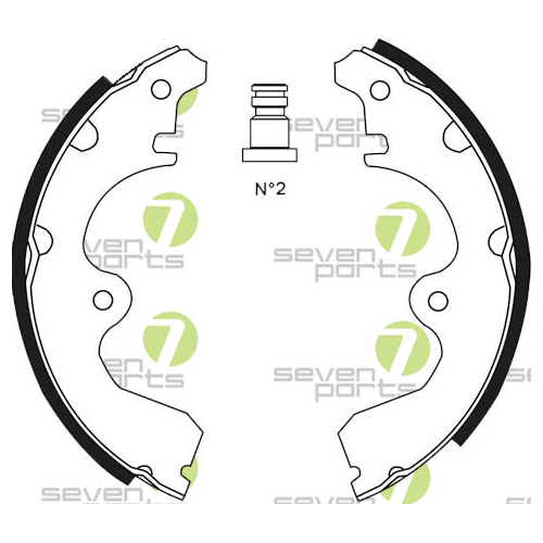 Bremsbackensatz 7 Seven Parts SVG21031 f&uuml;r Hinterachse