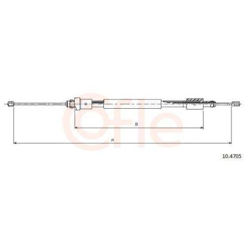 Seilzug Feststellbremse Cofle 10.4705 f&uuml;r Citro&euml;n Peugeot Hinten Links