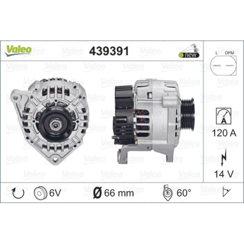 Generator Valeo 439391 Valeo Origins New Oe Technologie f&uuml;r