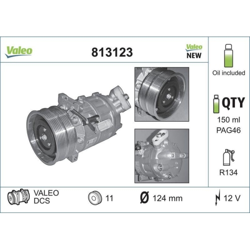 Kompressor Klimaanlage Valeo 813123 Valeo Origins - New O.e. Technologie f&uuml;r