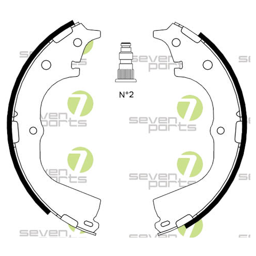 Bremsbackensatz 7 Seven Parts SVG21032 für Hinterachse