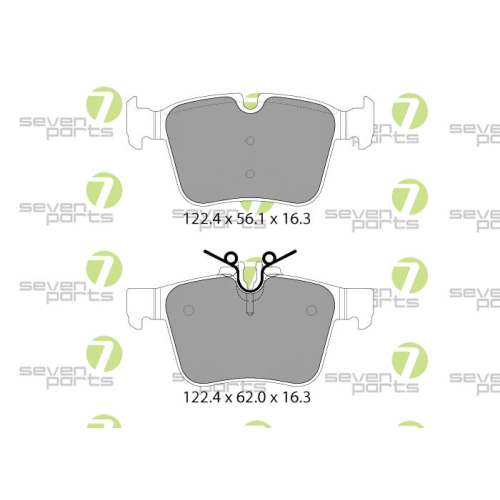 Bremsbelagsatz Scheibenbremse 7 Seven Parts SVP28030 f&uuml;r Mercedes Benz