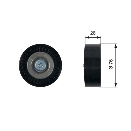 Umlenk /f&uuml;hrungsrolle Keilrippenriemen Gates T36423 Drivealign&trade; f&uuml;r