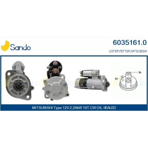 Starter Sando 6035161.0 f&uuml;r Mitsubishi Caterpillar