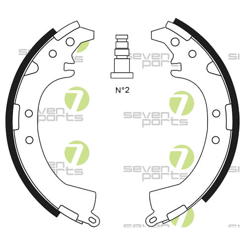Bremsbackensatz 7 Seven Parts SVG21035 f&uuml;r Hinterachse