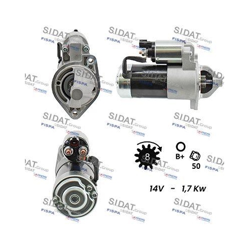 Starter Sidat S12VA0086A2 f&uuml;r Hyundai Kia