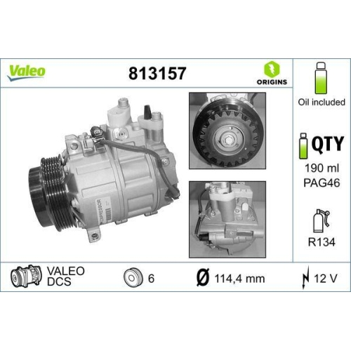 Kompressor Klimaanlage Valeo 813157 Valeo Origins - New O.e. Technologie für