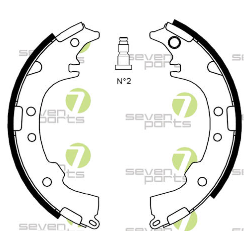 Bremsbackensatz 7 Seven Parts SVG21036 f&uuml;r Hinterachse