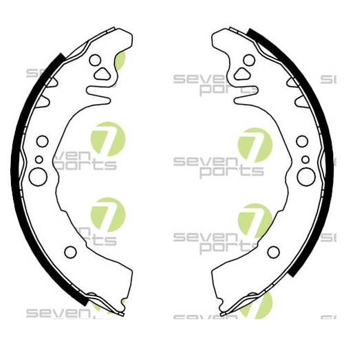 Bremsbackensatz 7 Seven Parts SVG21038 f&uuml;r Hinterachse