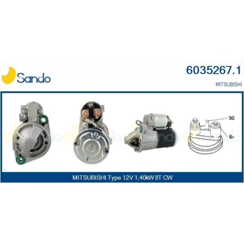 Starter Sando 6035267.1 f&uuml;r Mitsubishi