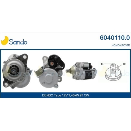 Starter Sando 6040110.0 f&uuml;r Honda