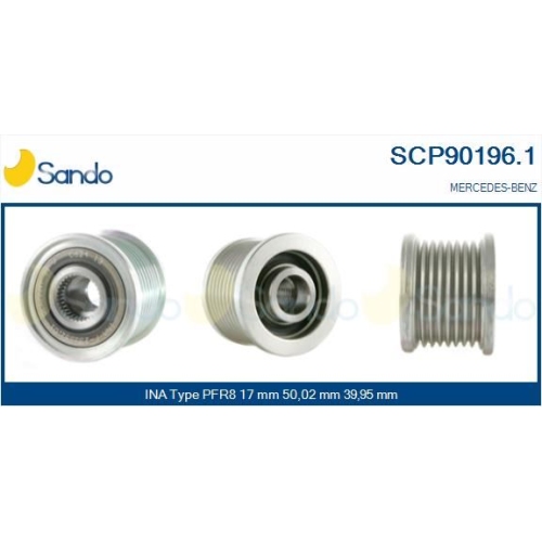 Riemenscheibe Generator Sando SCP90196.1 f&uuml;r Mercedes Benz Ika