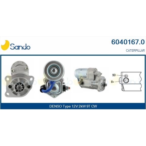 Starter Sando 6040167.0 f&uuml;r Caterpillar Hyster