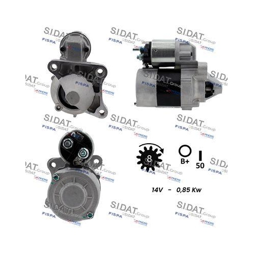 Starter Sidat S12VA0101A2 f&uuml;r Alfa Romeo Fiat Lancia Renault Volvo