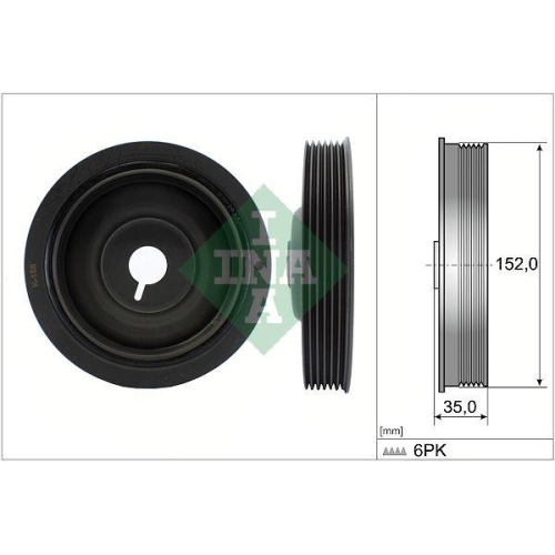 Riemenscheibe Kurbelwelle Schaeffler Ina 544 0054 10 für Nissan Renault Dacia