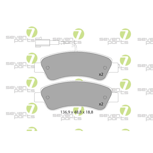 Bremsbelagsatz Scheibenbremse 7 Seven Parts SVP23841 f&uuml;r Citro&euml;n Fiat Jeep Opel