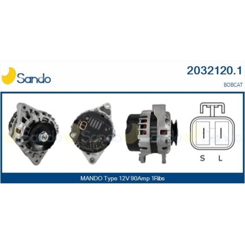 Generator Sando 2032120.1 f&uuml;r Bobcat